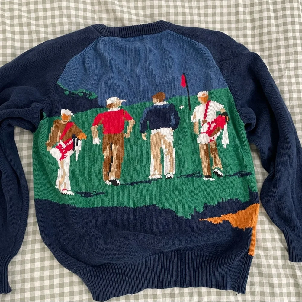 Vintage Navy Golf Sweater Women’s M/L - Picture 4 of 4